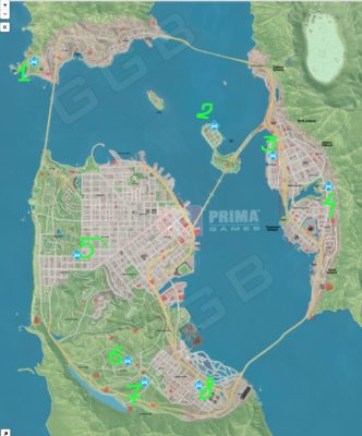 Уникальный транспорт Watch Dogs 2 карта map