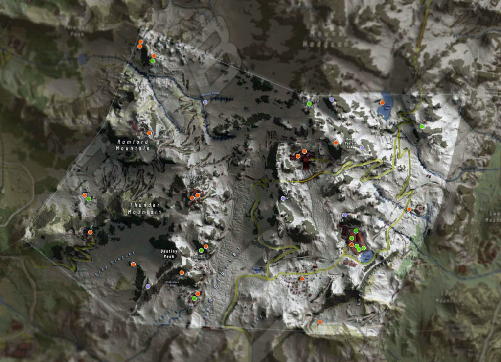 Все лагеря и предметы Тихая гора Ghost Recon Breakpoint